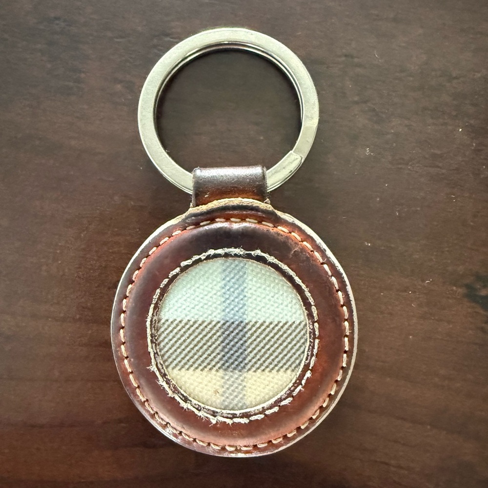 Burberry Check Leather Keychain